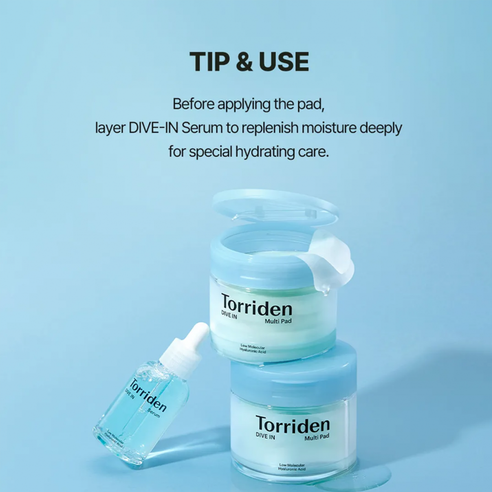 Torriden - Dive-In Low Molecule Hyaluronic Acid Multi Pad 80 Sheets